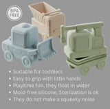 Squirt Water Bath Toy Set (Construction) Mold Free