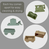 Squirt Water Bath Toy Set (Construction) Mold Free