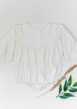 Quinn Embroidered Bodysuit in Ivory