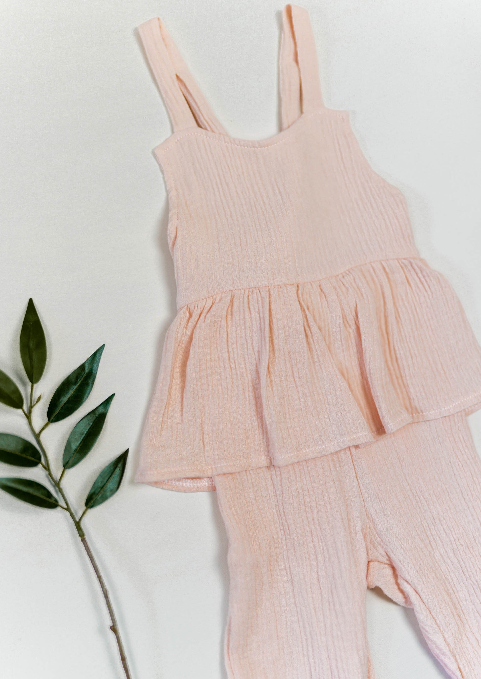 Evelyn Muslin Jumpsuit in Pink