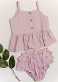 Ramona Linen Summer Outfit in Pink
